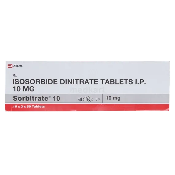 sorbitrate 10mg tablet 50's